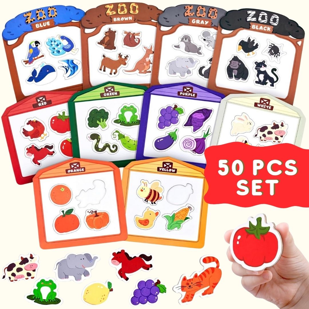 50 Pcs Color Sorting Educational Toy For Kids™️
