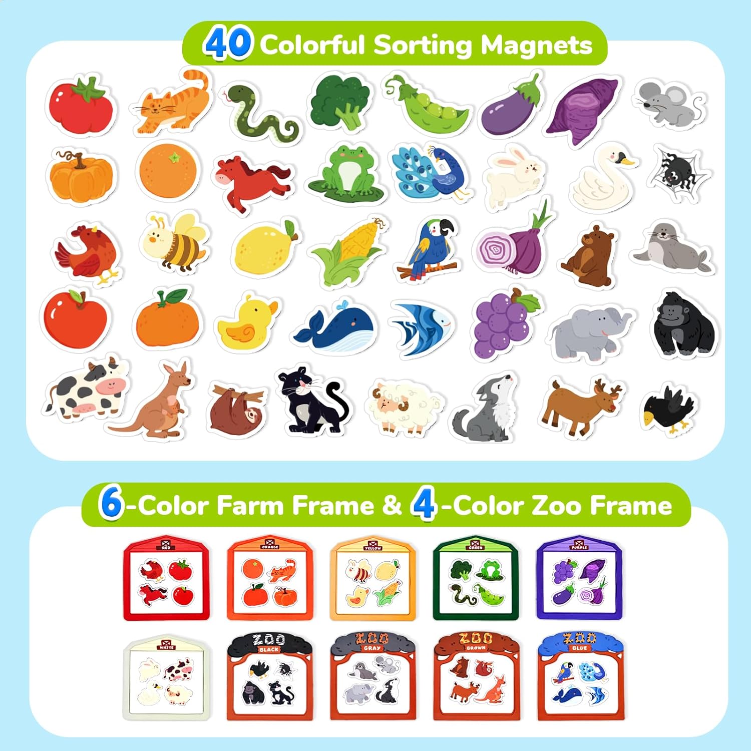 50 Pcs Color Sorting Educational Toy For Kids™️